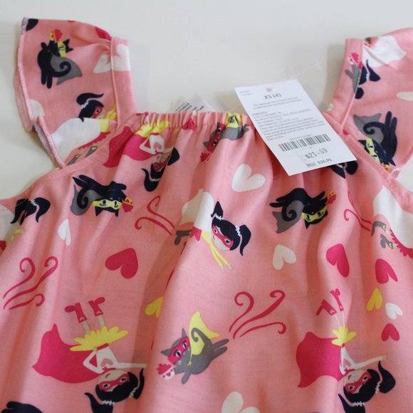 Gymboree Girl Nightgown Size XS 4 Pink Cat - Picture 2 of 3